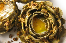 Photo of Egg in an Artichoke