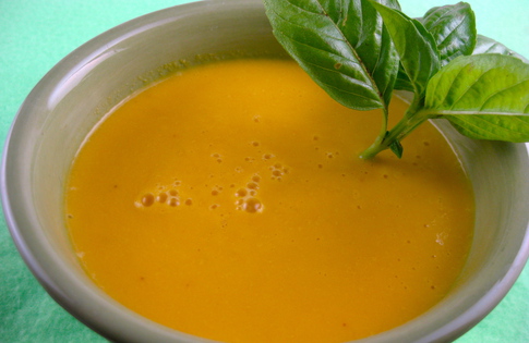 Photo of Ginger-Basil Cantaloupe Soup