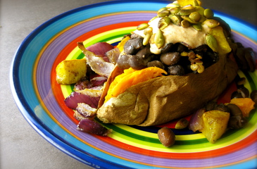 Photo of Mexican Black Bean Stuffed Sweet Potatoes