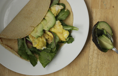 Photo of Avocado, Egg + Greens Crepes