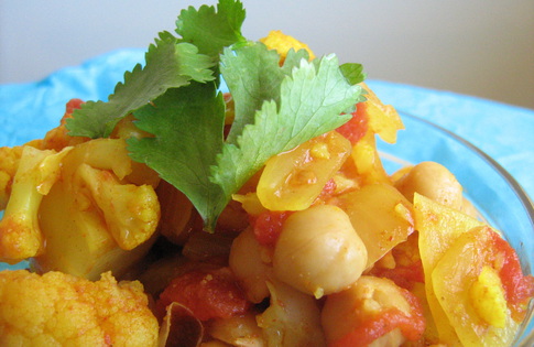 Photo of Curry Chickpeas + Veggies