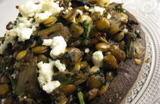 Photo of Lentil & Blue Cheese Stuffed Portabellos