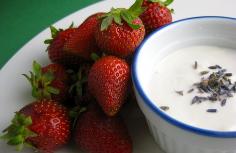 Photo of Lavender Yogurt with Strawberries