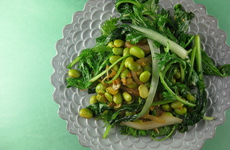 Photo of Edamame, Mizuna & Bok Choy Stir Fry