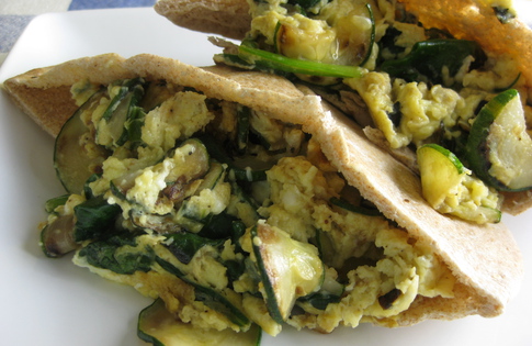 Photo of Squash Scramble Stuffed Pitas