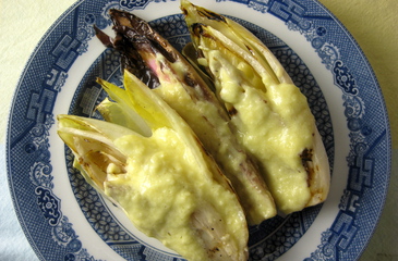 Photo of Grilled Endive with Corn Puree 